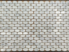 carrara alb design mozaic
