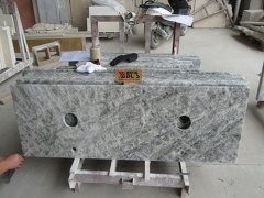 Silver Grey Marble Square Vanity Tops Sink Top