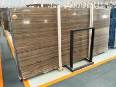 China Wooden Polished Marble Big Slab