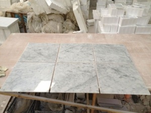 Lustruit alb Carrara marmură Baie de podea Placi