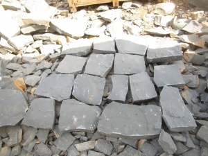 Zhangpu Negru bazalt Negru piatră accidentat piatră de pavaj