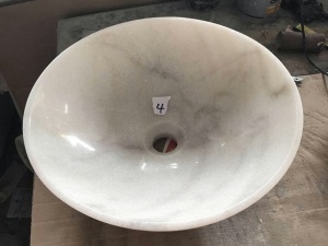 Guangxi marmură albă rotund Sink dimensiuni standard