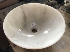 Guangxi marmură albă rotund Sink dimensiuni standard