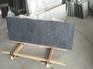 Angola Negru de granit lustruit piese de podea Honed podele