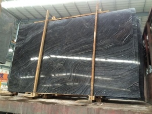 Chineză Zebra Negru Ancient Wood Marmură Polished Big Plates