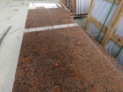 Multicolor Red Granite Stone Tile Slab Polished