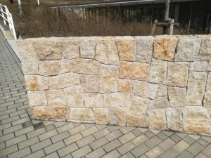 G682 Placare de perete din granit galben Natural Split