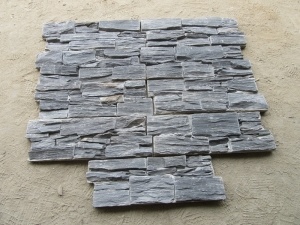 piatră de ciment negru de cultură naturală pentru placarea pereților