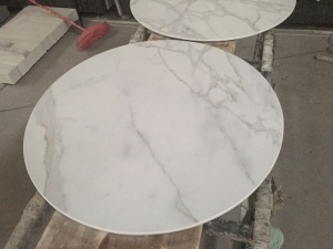 masă de marmură lustruită calacatta alb